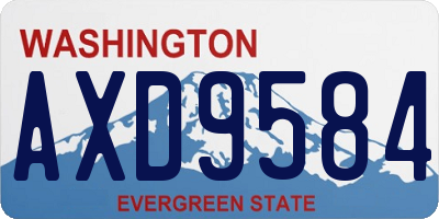 WA license plate AXD9584