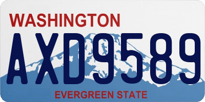 WA license plate AXD9589