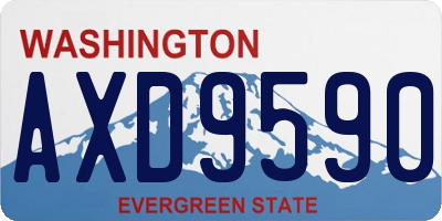 WA license plate AXD9590