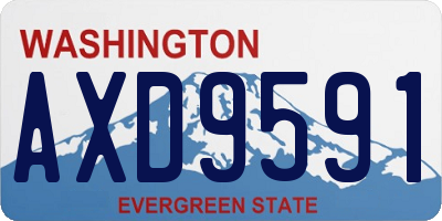 WA license plate AXD9591