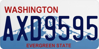 WA license plate AXD9595