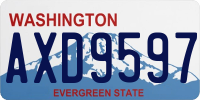 WA license plate AXD9597