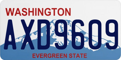 WA license plate AXD9609