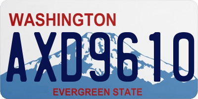 WA license plate AXD9610