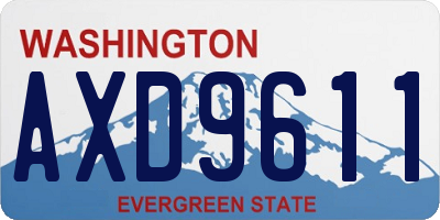 WA license plate AXD9611