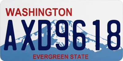 WA license plate AXD9618