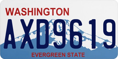 WA license plate AXD9619