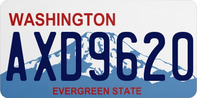 WA license plate AXD9620