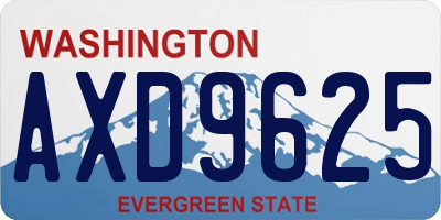 WA license plate AXD9625