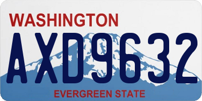 WA license plate AXD9632