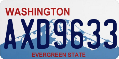 WA license plate AXD9633