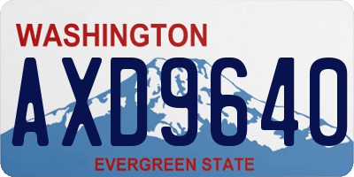 WA license plate AXD9640