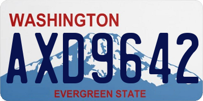 WA license plate AXD9642