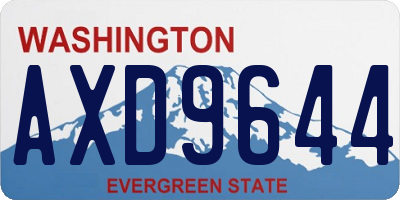 WA license plate AXD9644