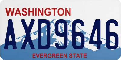 WA license plate AXD9646