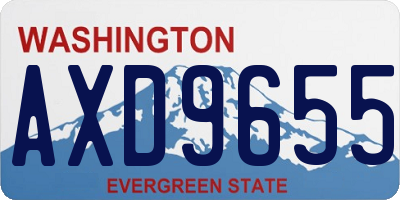 WA license plate AXD9655