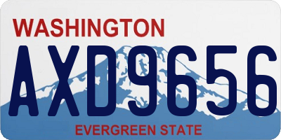 WA license plate AXD9656
