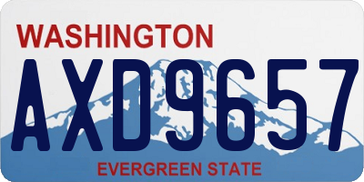WA license plate AXD9657