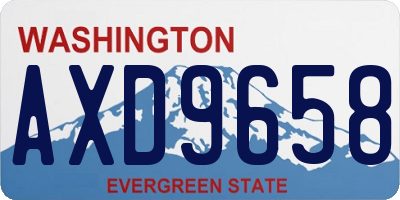 WA license plate AXD9658