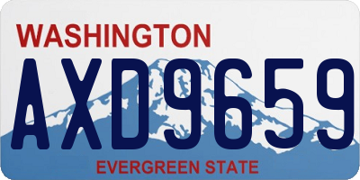 WA license plate AXD9659