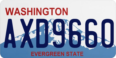 WA license plate AXD9660