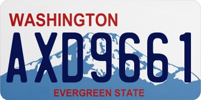 WA license plate AXD9661