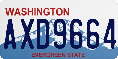 WA license plate AXD9664