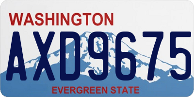 WA license plate AXD9675
