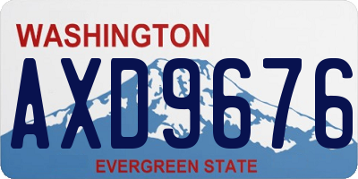 WA license plate AXD9676