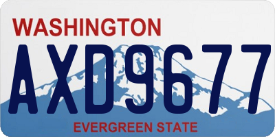 WA license plate AXD9677