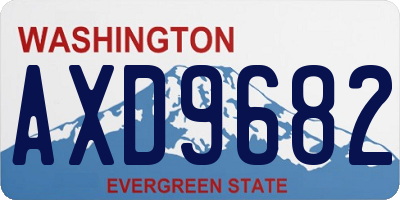 WA license plate AXD9682