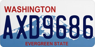 WA license plate AXD9686