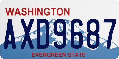 WA license plate AXD9687