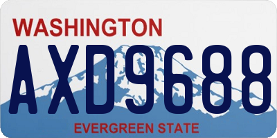 WA license plate AXD9688