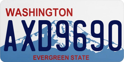 WA license plate AXD9690