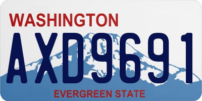 WA license plate AXD9691