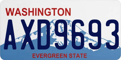 WA license plate AXD9693