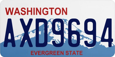 WA license plate AXD9694