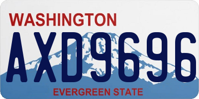 WA license plate AXD9696