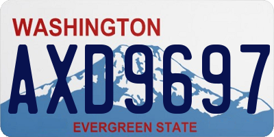 WA license plate AXD9697