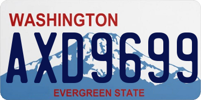 WA license plate AXD9699