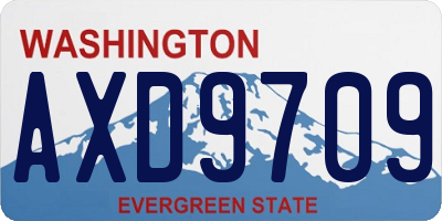 WA license plate AXD9709