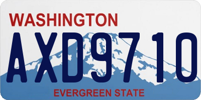 WA license plate AXD9710