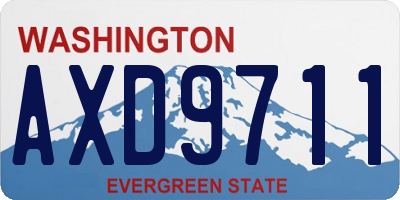 WA license plate AXD9711