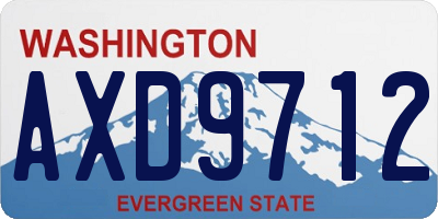 WA license plate AXD9712