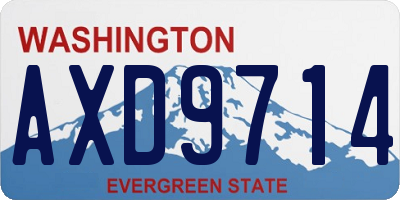 WA license plate AXD9714