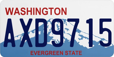 WA license plate AXD9715