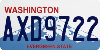 WA license plate AXD9722