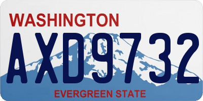 WA license plate AXD9732