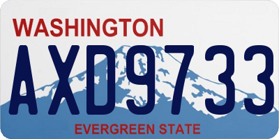 WA license plate AXD9733